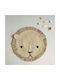 Nima Lion King Natural Παιδικό Χαλί Μπεζ Στρογγυλό με Διάμετρο 60cm