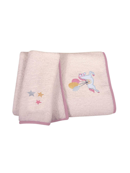 Greenwich Polo Club Set of baby towels 2pcs Pink Weight 400gr/m² 230708008828