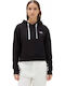 Boom Boom Check Damen Sweatshirt Kapuzen Schwarz