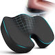 Seat Cushion with Memory Foam 45x35x7cm Black POD100