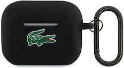 Lacoste Croc Logo Калъф с кука в Черен цвят за Apple AirPods Pro 2