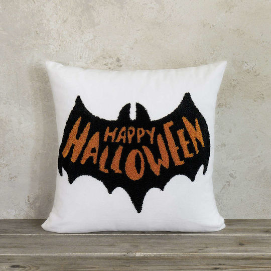 Nima Детска Декоративна Възглавница Happy Halloween Бяла 40x40см