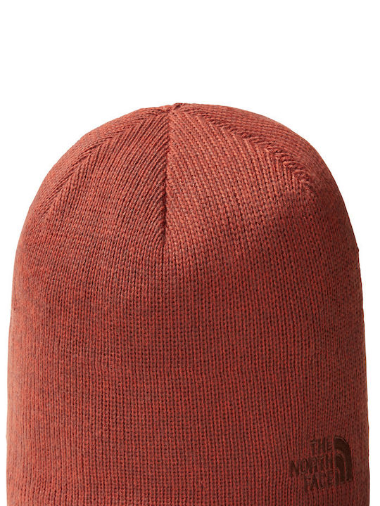 The North Face Beanie Unisex Beanie Knitted in Burgundy color