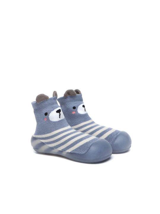 Babykids Kinderstrümpfe Hausschuh-Socken Blau