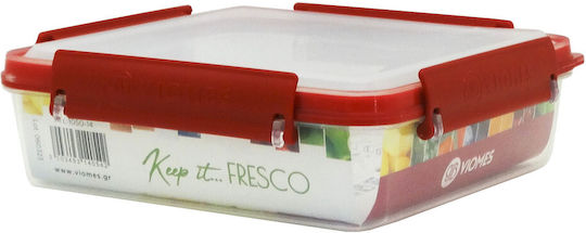 Viomes Plastic Lunch Box Burgundy 600ml