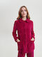 Vamp Winter Women's Fleece Robe Fuchsia