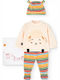 Kinder-Set mit Hose Winter 3Stück Ecru