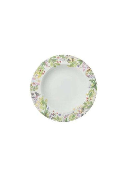 Spring Teller Suppe aus Porzellan Orange mit Durchmesser 22cm