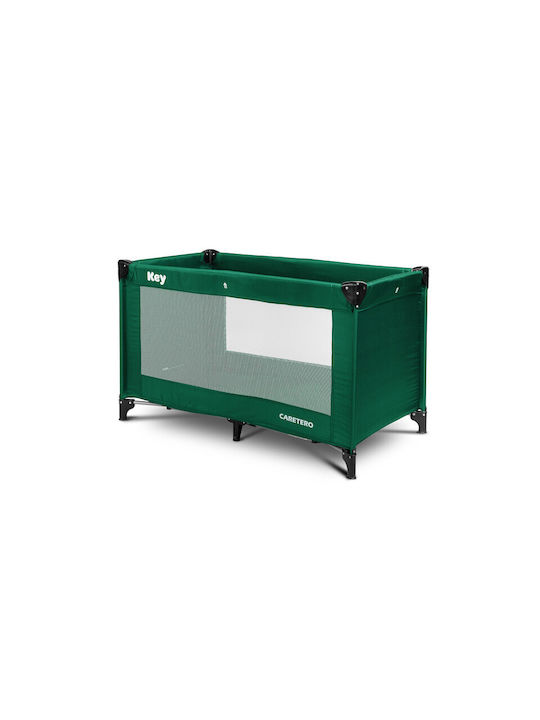 Caretero Key Παρκοκρέβατο με Στρώμα Πράσινο 60x120cm