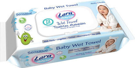 Lara Comsetic Baby Wipes without Alcohol 72pcs