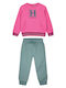 Kids Sweatpants Set Fuchsia-Mint 2 Pieces