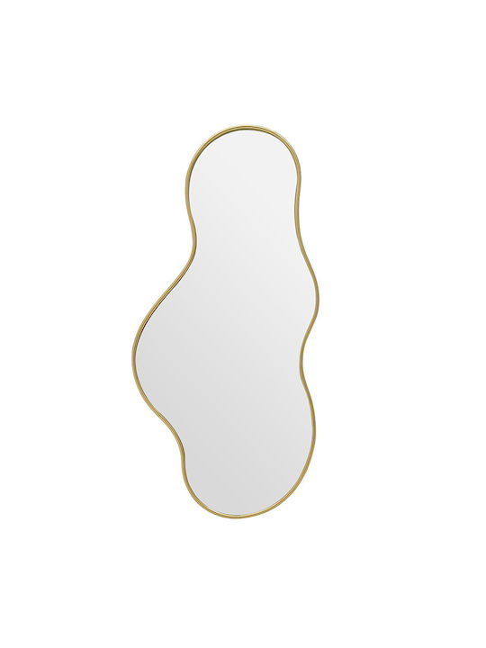 Inart Wall Mirror Gold with Metallic Frame 47x3x100cm