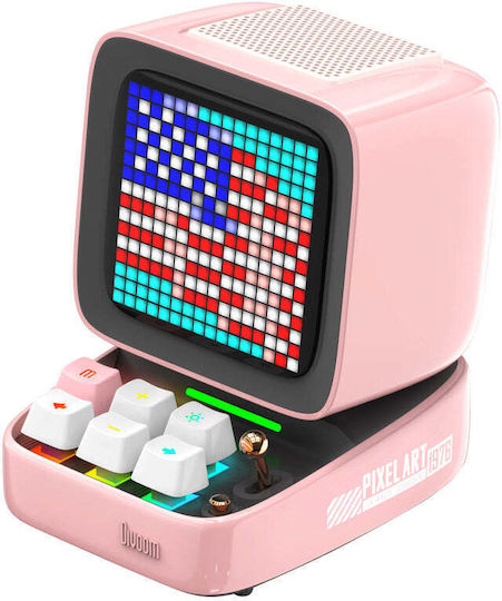Divoom Ditoo Pro Bluetooth Speaker 15W with Radio and Battery Life up to 8 hours Pink