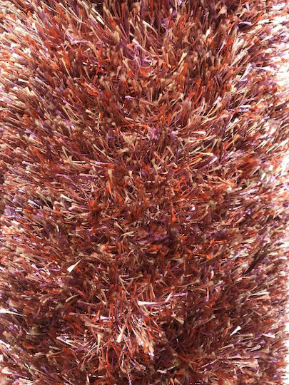 Teppich Rechteckig Zottelig Synthetisch,Polyester/Cotton/Leather Bordeaux