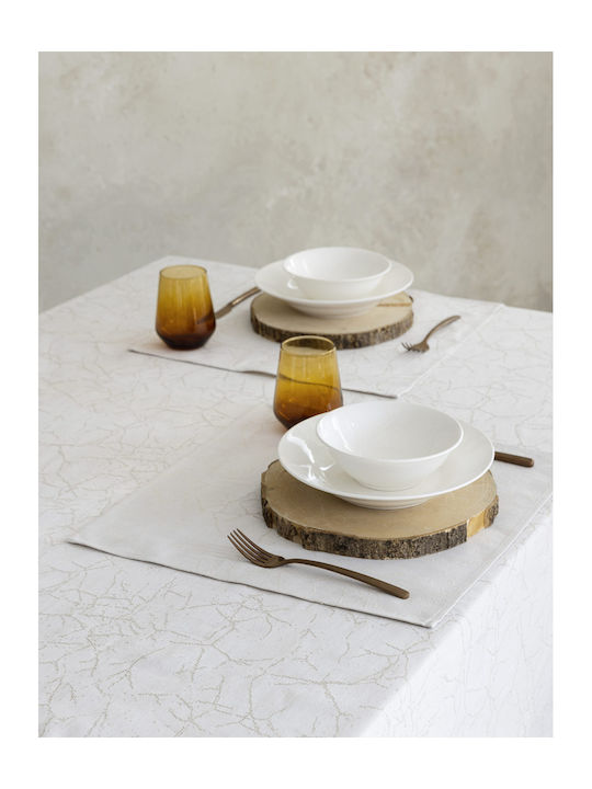 Nima Tablecloth Marble Marble Beige 165x310cm 33228