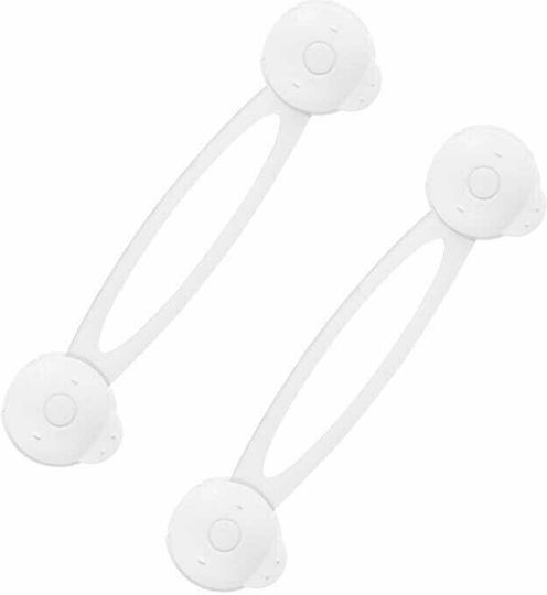 Bocioland Cabinet & Drawer Lock with Sticker made of Plastic in White Color 2pcs