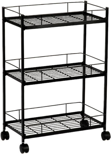 Andrea House Troler Metalic Cu 3 Locuri Negru CC72095
