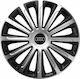 Versaco Auto Radkappen Set Trend mit Marke Auto 4Stück 14" Silber