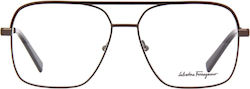 Salvatore Ferragamo Masculin Metalic Rame ochelari Gri 2199L