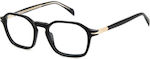 David Beckham Plastic Eyeglass Frame Black DB 1125 2M2