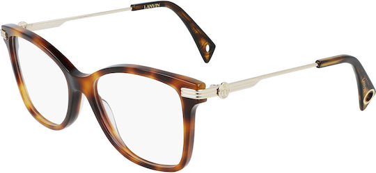 Lanvin Women's Acetate Prescription Eyeglass Frames Brown Tortoise LNV2604-214