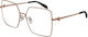 Alexander McQueen Women's Metal Prescription Eyeglass Frame Gold AM0276O-003