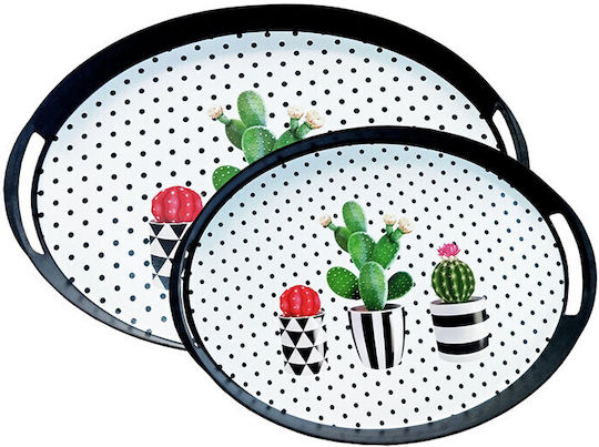 Platou de Servire Oval Plastic Neagră 1buc