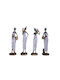 Etoile Decorative Figurines made of Metal 11x8x33cm 4pcs
