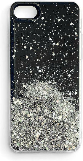 Wozinsky Star Glitter Shining Cover Umschlag Rückseite Silikon / Kunststoff Schwarz (Xiaomi Mi 10T / Mi 10T Pro)