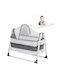 Bebegen Cradle with Mattress and Wheels Gray