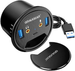 Graugear USB Hub 3 Θυρών (USB-A) G-THUB-AU-60