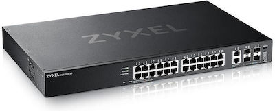 Zyxel XGS2220-30-EU0101F Managed L3 PoE+ Switch με 24 Θύρες Gigabit (1Gbps) Ethernet και 4 SFP Θύρες