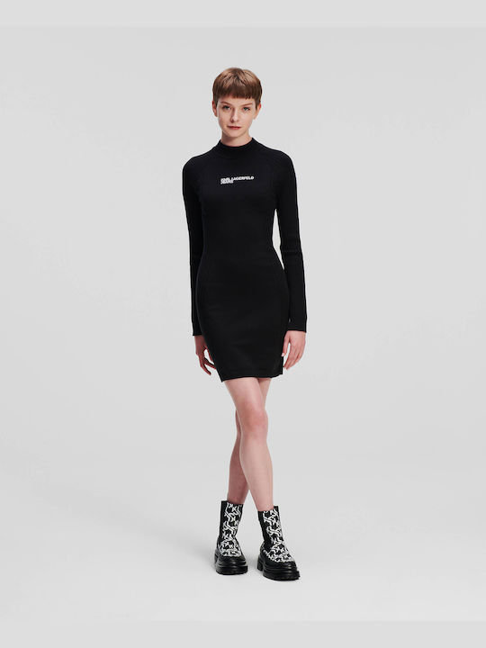 Karl Lagerfeld Mini Βραδινό Φόρεμα Μαύρο
