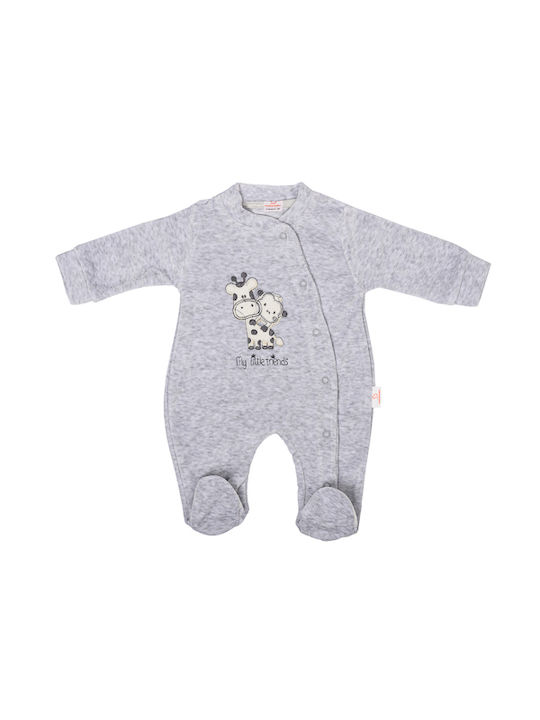 Mother Baby Set Baby Strampler Langärmliges Samt Gray