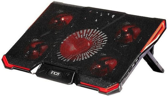 Inca INC-611GMS Cooling Pad για Laptop έως 17" με 5 Ανεμιστήρες και Φωτισμό