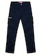 Kids' Cargo Fabric Pants Navy Blue
