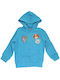 Nickelodeon Kids Sweatshirt Cardigan Cotton with Hood Blue