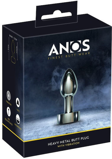 Anos Anal Plug mit Vibration Silber 9cm