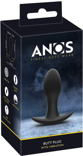 Anos Πρωκτική Σφήνα με Δόνηση Small Μαύρη