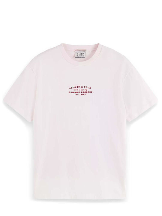 Scotch & Soda Herren T-Shirt Kurzarm Rosa