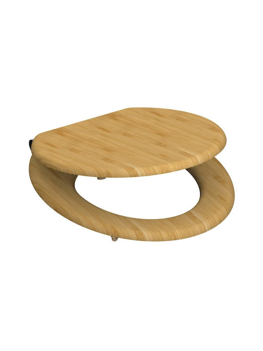 Bamboo Toilet Seat Beige 43.5cm