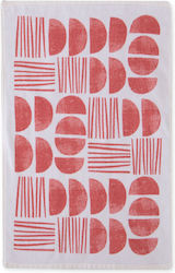 Nef-Nef Homeware Xavier Ποτηρόπανο από 100% Βαμβάκι Κοραλί 40x60cm