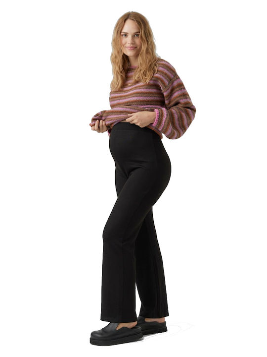 Vero Moda Γυναικεία Υφασμάτινη Παντελόνα Καμπάνα σε Μαύρο Χρώμα