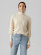 Vero Moda Women's Long Sleeve Sweater Beige