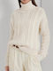 Ralph Lauren Femei Cu mânecă lungă Pulover Bumbac Bej