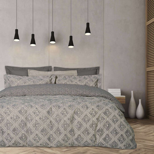 Das Home Duvet Cover Set Single with Pillowcase 160x240 Casual 5413 Nude - Grey
