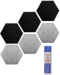 Audiodesigner Hexagon Sound Absorbing Panel 6pcs Black HEXAGONPET3/3/1-