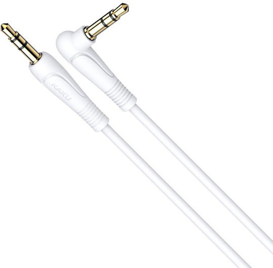 Kakusiga Καλώδιο Ήχου 3.5mm male - 3.5mm male Μαύρο 2m KSC-522/WHITE