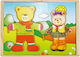Lemnos Puzzle pentru Copii cu Îmbinări Top Bright