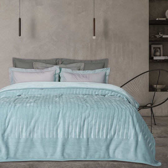 Das Home 1348 Κουβέρτα Βελουτέ Μονή 160x240εκ. Μπλε